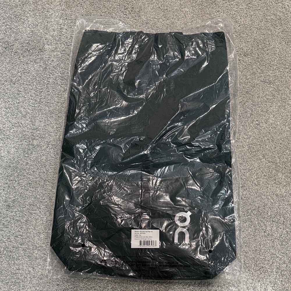 On Running Black Tote Bag